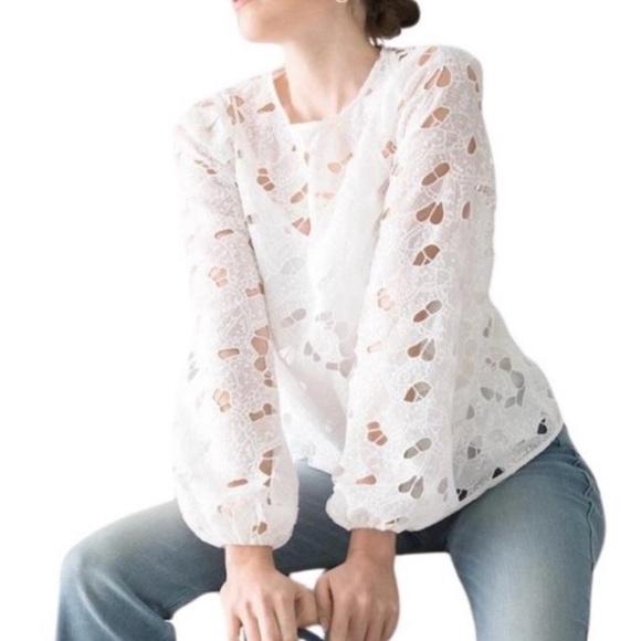 NWT White House Black Market Butterfly Top, size 2 - Picture 1 of 9